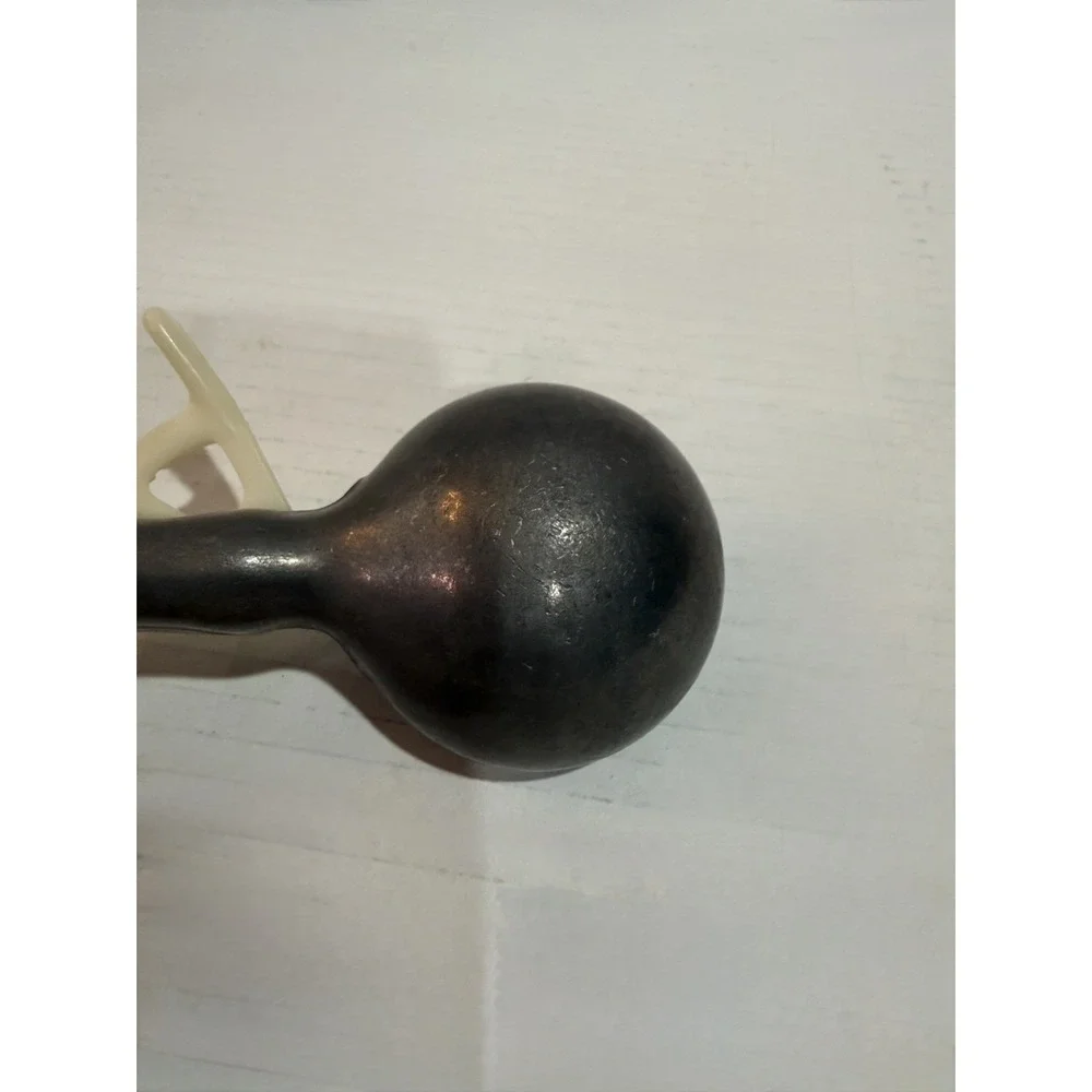 Vintage Mod Metal Ice Cream Scoop w/ Trigger Handle Yellow Handle USA Made